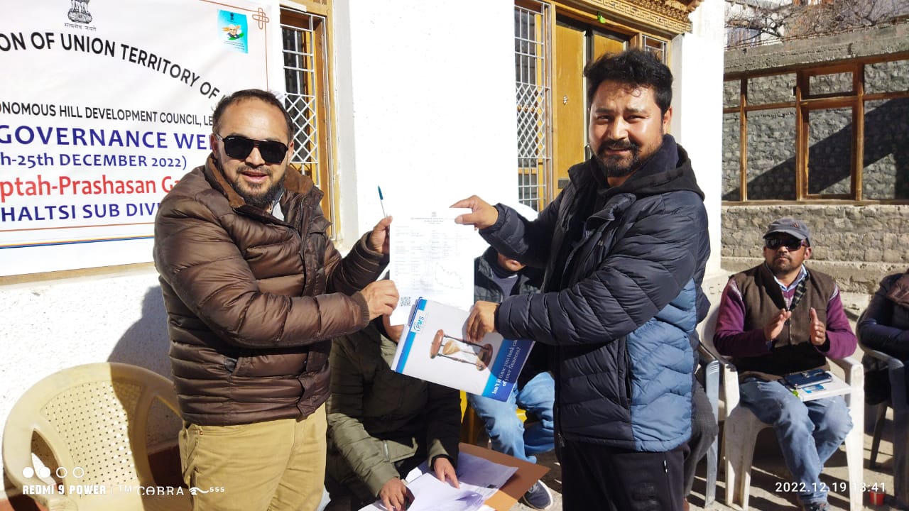 Good Governance Week commences in Leh district