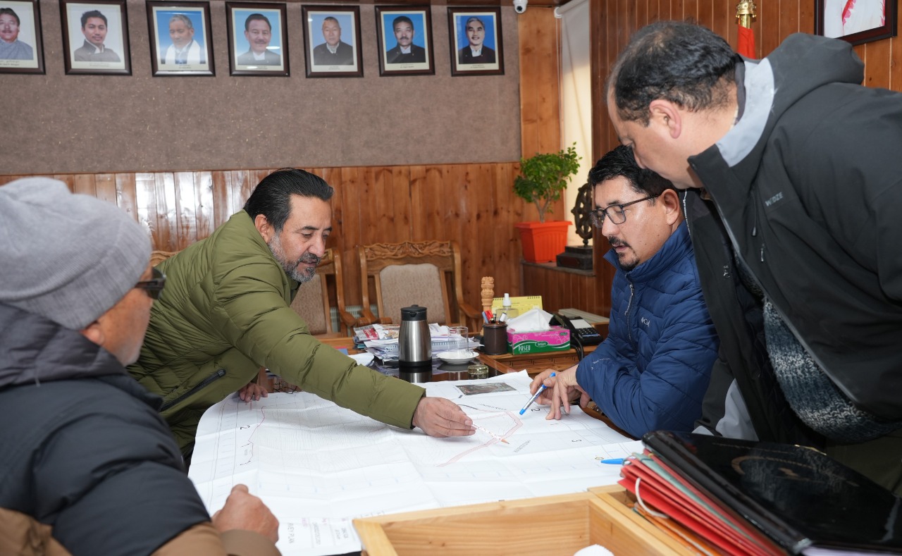 CEC Adv. Tashi Gyalson chairs meeting to review Master Plan for development of Zer-thang at Khaltse village