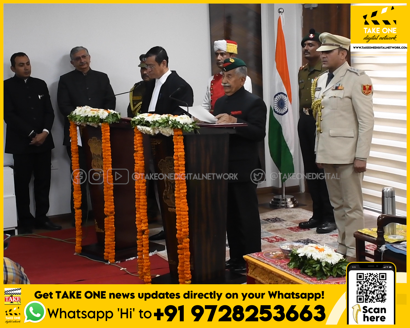 Brig (Retd) Dr B D Mishra takes oath as second Lt Governor of Ladakh