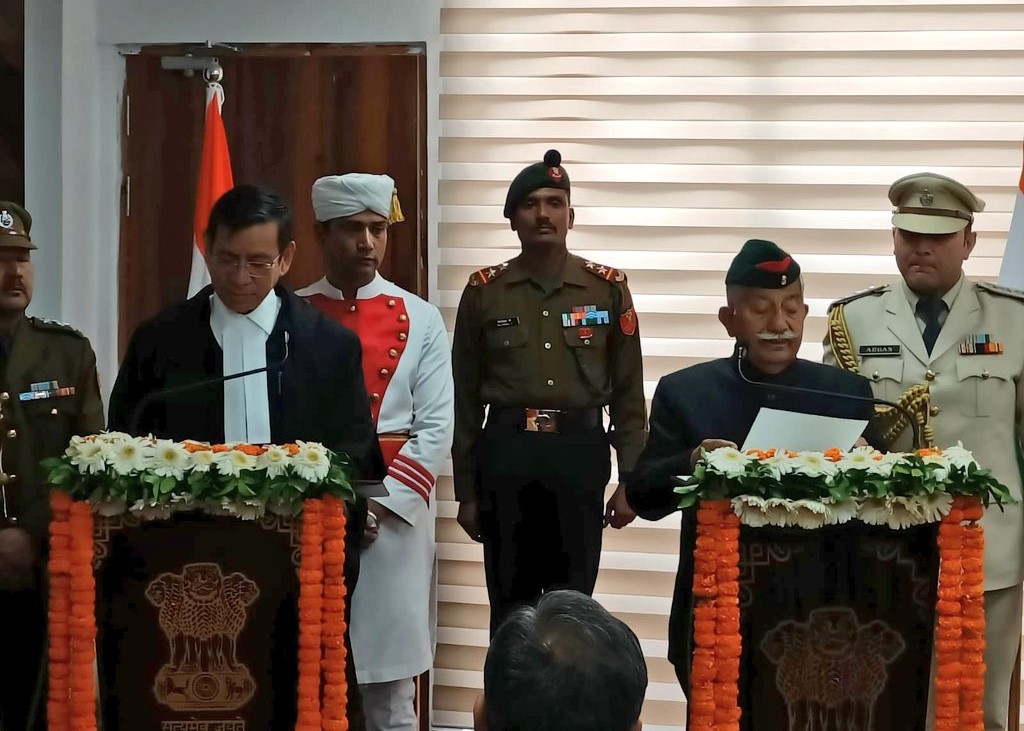 Brig Dr B D Mishra (Retd) takes oath as LG Ladakh