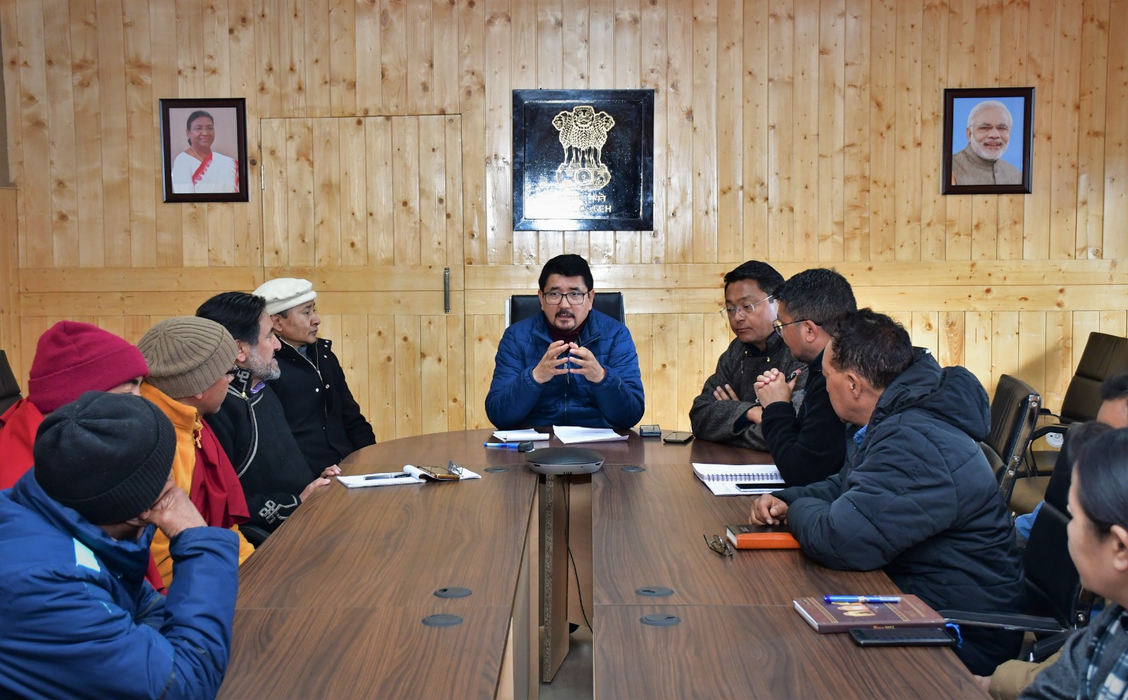 Chairman/CEC Tashi Gyalson chair meet to discuss way forward for completion of Kushok Bakula Shradhanjai Park at Spituk