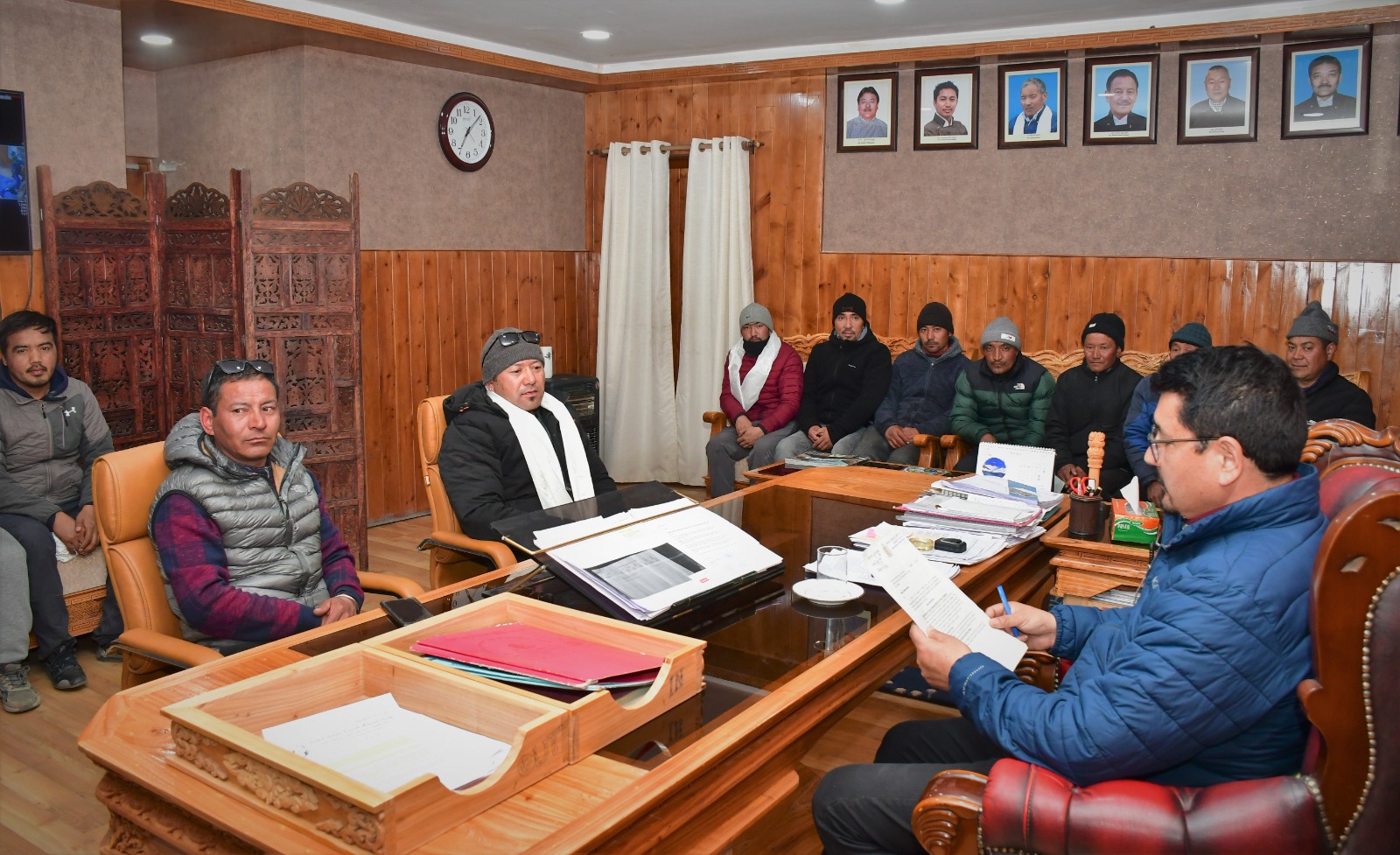 Delegation of village representatives from Wanla Phu-Dho call on Chairman/ CEC Tashi Gyalson