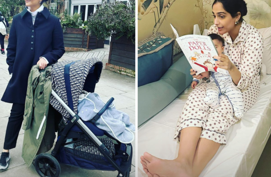 Sonam Kapoor Reads For Vayu and Takes Him Out For A Walk In London; Fans React To His Dior Stroller