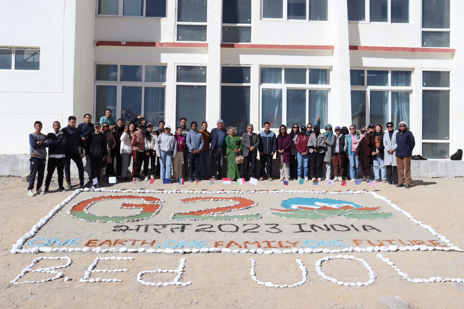 UoL students creates India’s G20 presidency logo with earth art