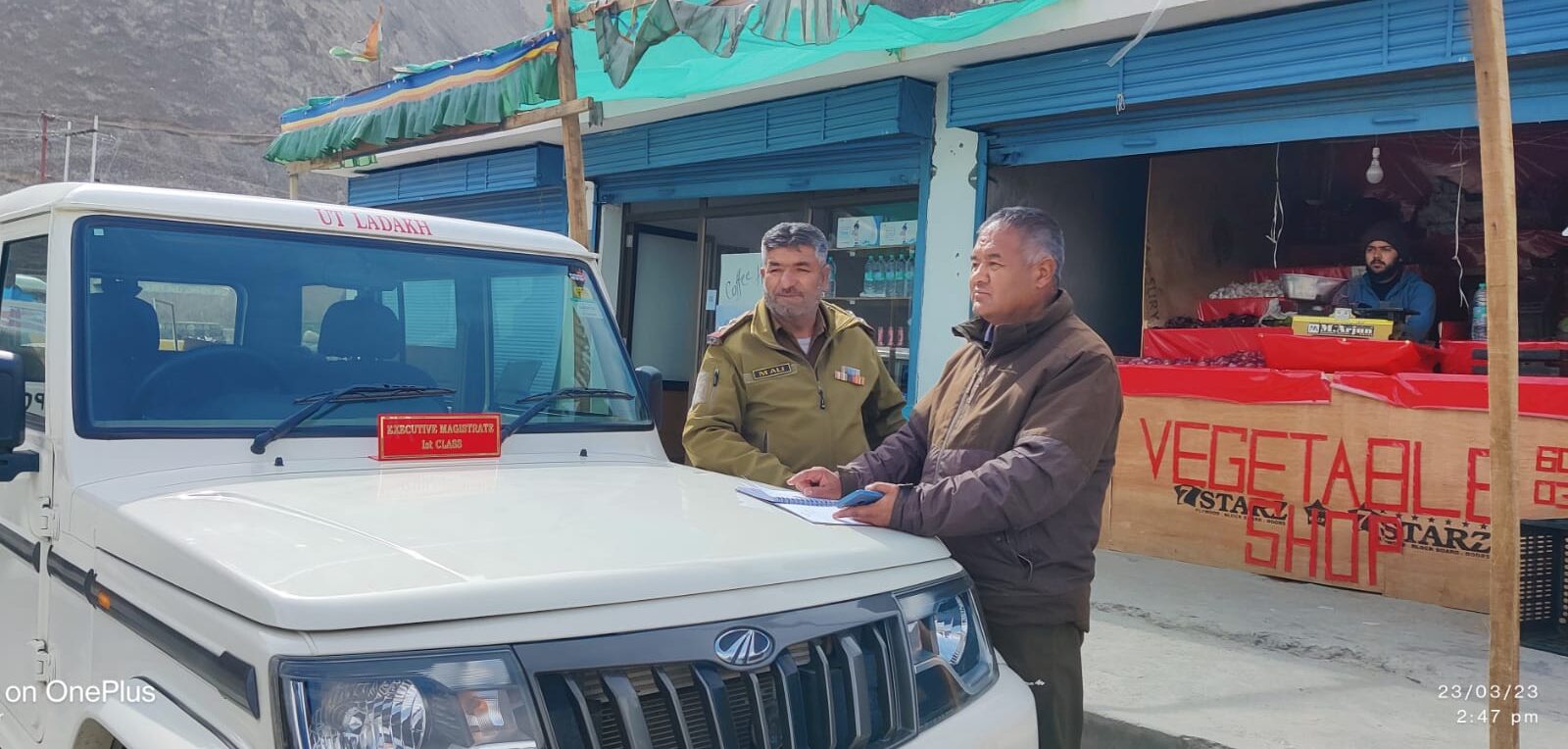 Drive conducted to review rate list of vegetables & fruits in Diskit, Leh 