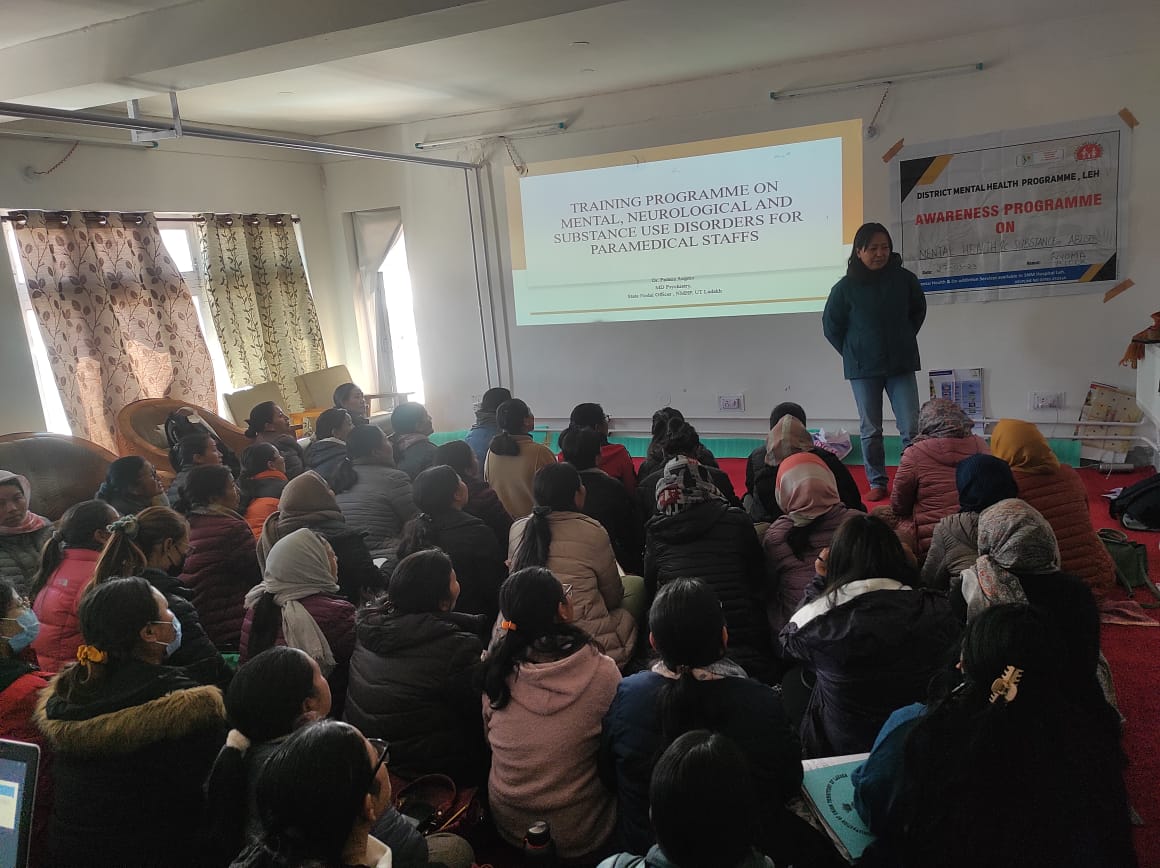 Training program organised on mental, neurological, & substance use disorders for Paramedical staff by District Mental Programme, Leh