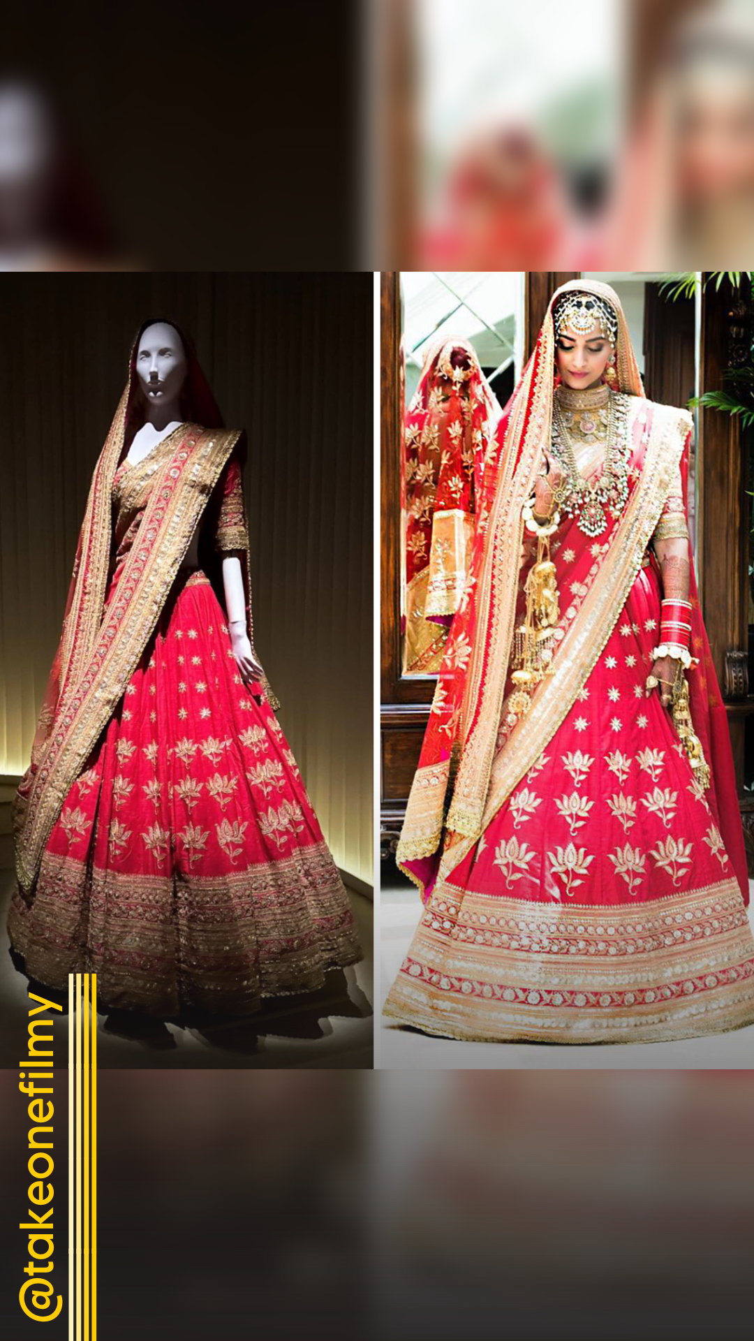 Sonam Kapoor Red Resham Bridal Lehenga Choli | Silk lehenga, Bridal lehenga,  Lehenga choli