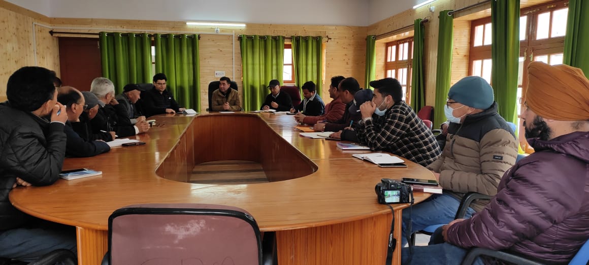 ADDC Leh Sonam Nurboo reviews infrastructure development at Zerthang