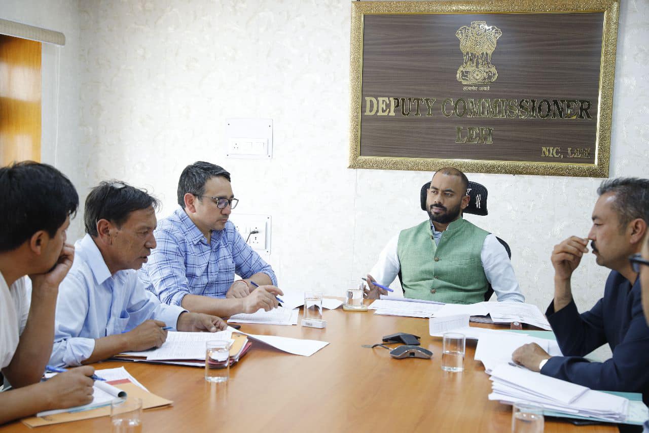 DC Leh Santosh Sukhadeve reviews performance of education dept under District Capex Budget 