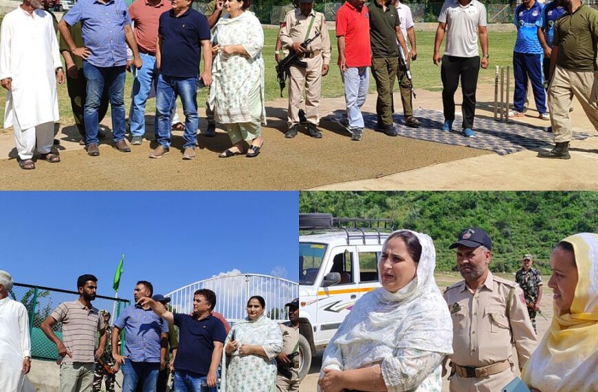 DDC Chairperson Ganderbal inspects sports infrastructure in district