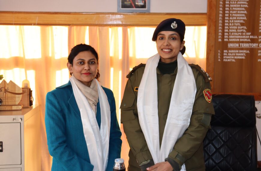 IPS Shruti Arora takes charge as SSP Leh