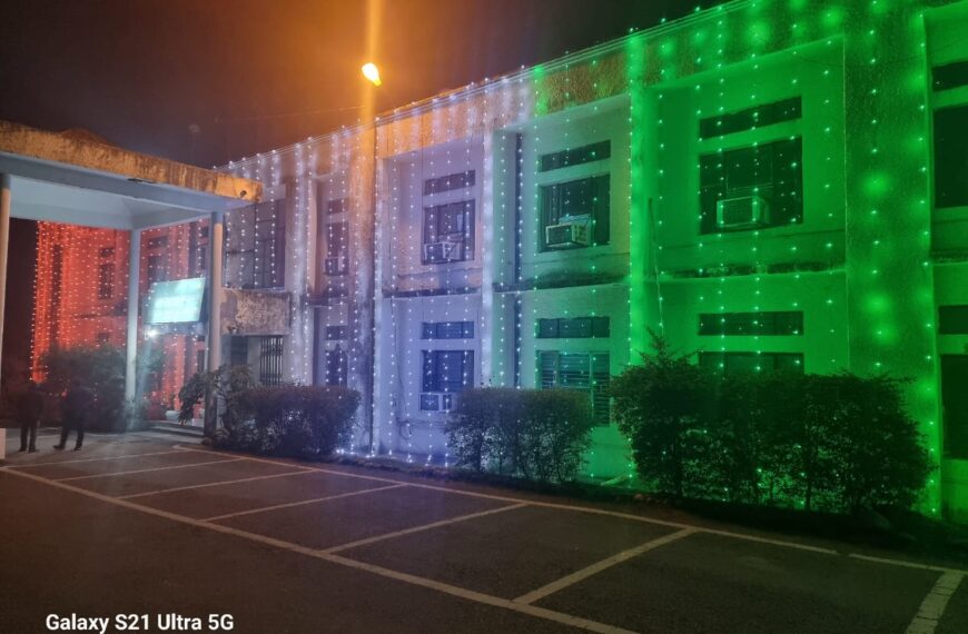 State Health Society, NHM, J&K Nagrota office illuminated on Republic Day