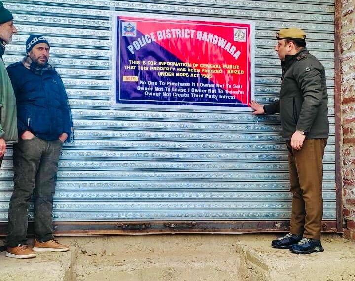 Commercial structure of drug peddler attached in Handwara