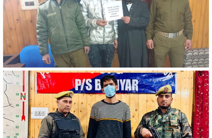 3 drug peddlers arrested with contraband charas in Baramulla; motorcycle seized