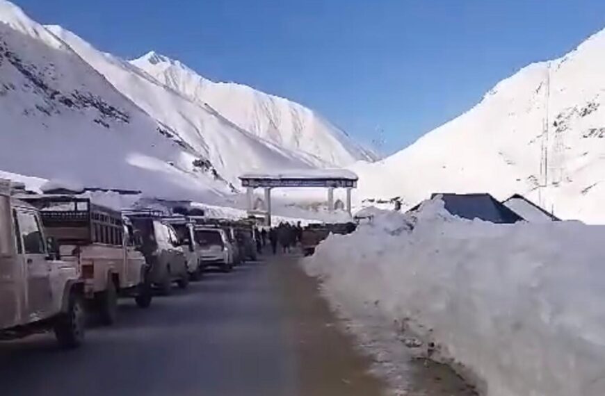 Zojila Pass reopens after record 35-day closure due to heavy snowfall