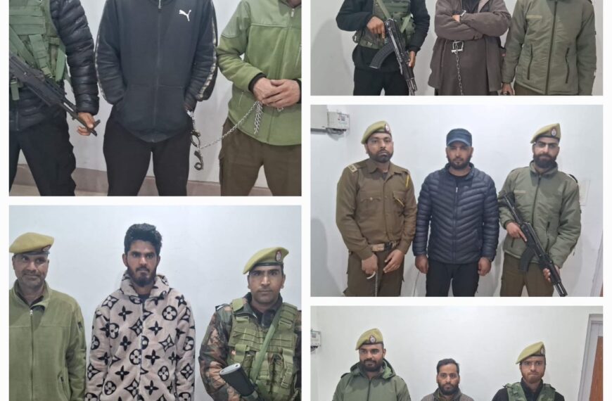 Baramulla Police books 5 miscreants under Public Safety Act