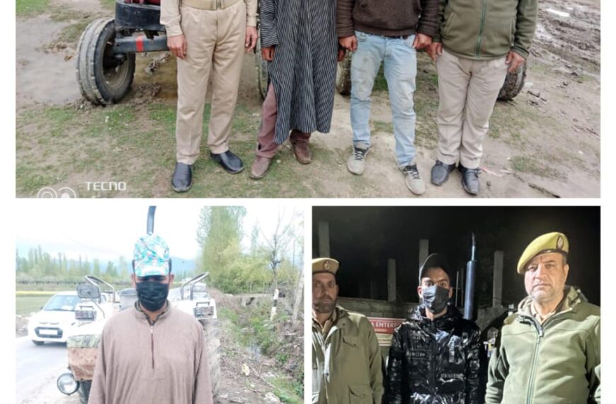 Crackdown in Baramulla: 4 held, four tractors seized for illegal mining