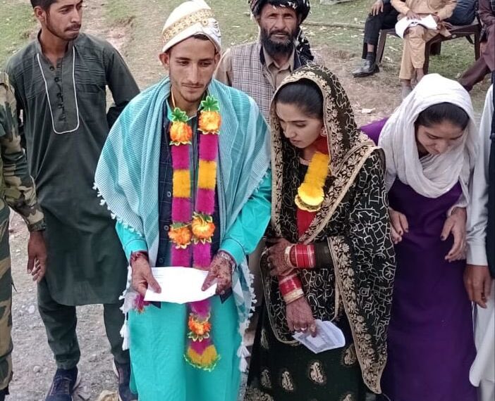 Newly married couple casts vote for Lok Sabha polls in Reasi