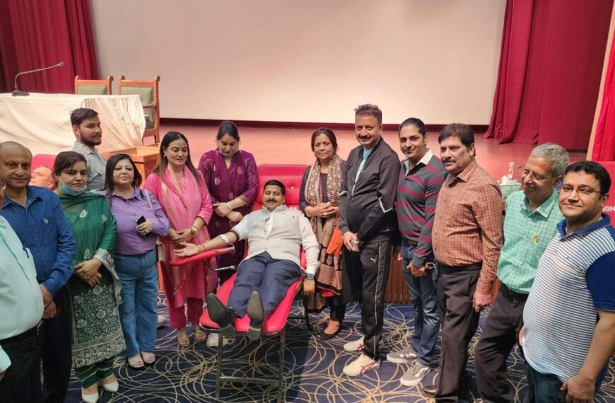 Jammu Club, J&K Thalassemia Welfare Society organize Blood Donation Camp