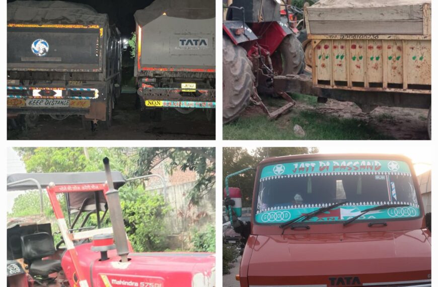 Police seize 5 vehicles in crackdown on illegal mining in rural Jammu