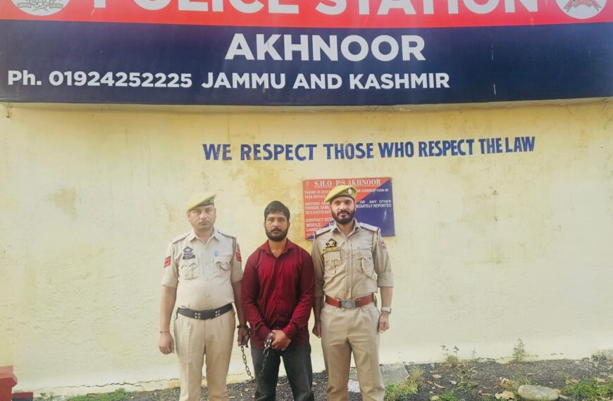 Drug peddler arrested in Akhnoor, Jammu; heroin seized