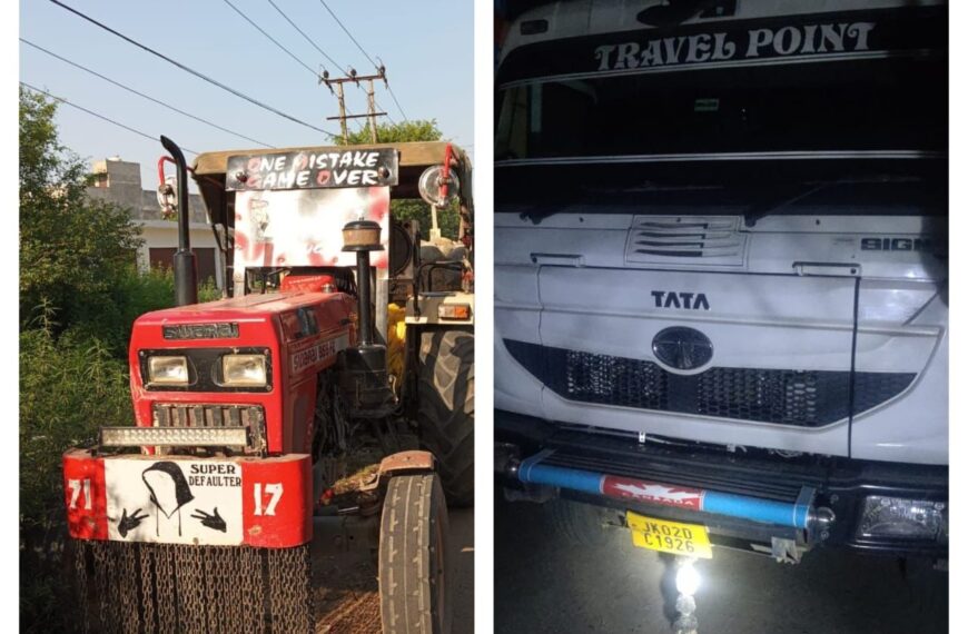 Jammu police seize 2 vehicles in crackdown on illegal mining operations