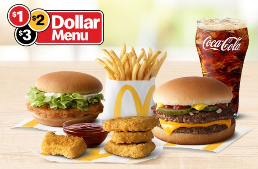 The image shows the McDonald's $1 $2 $3 Dollar tag.