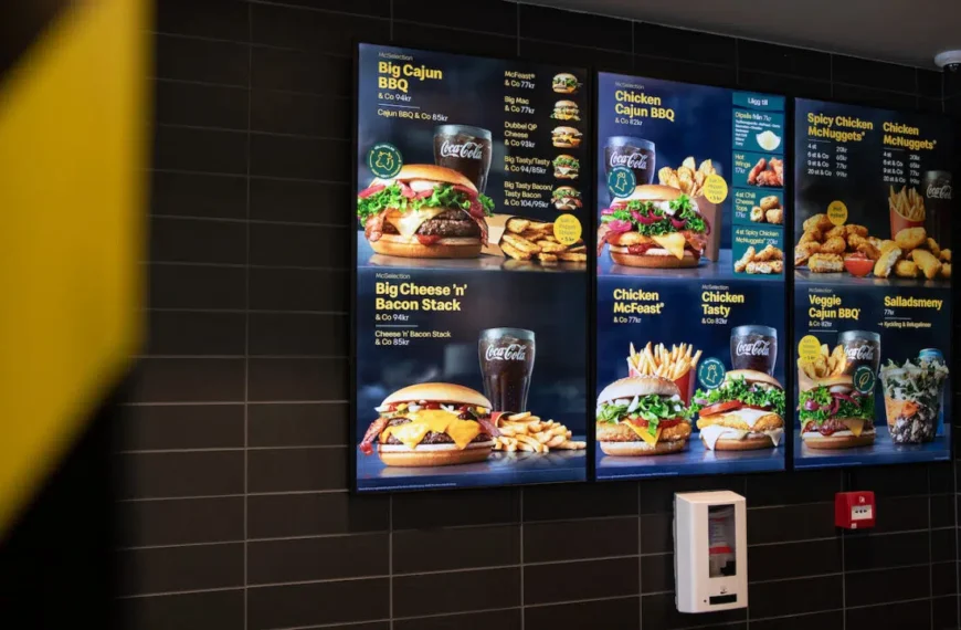 the image shows the digital menu of McDonald's Breakfast Menu With Prices