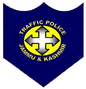 The image shows the logo of J&K Traffic police as NH 44 remains Suspended