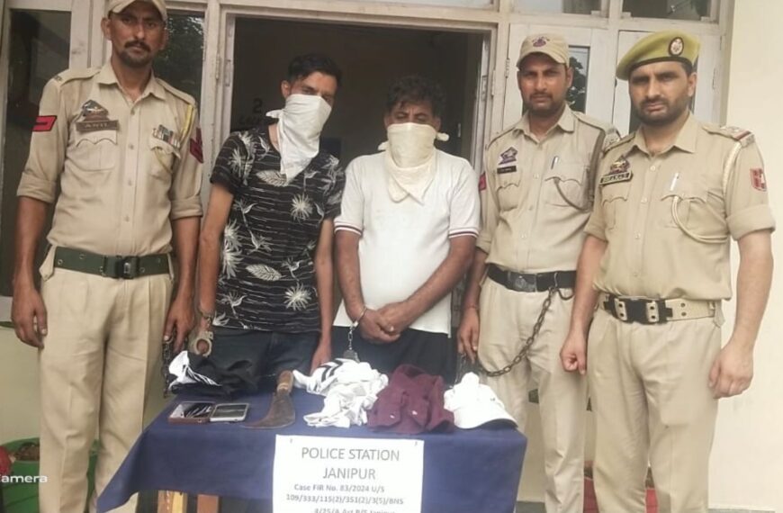 Police solves attempt to murder case swiftly in Jammu; 2 apprehended