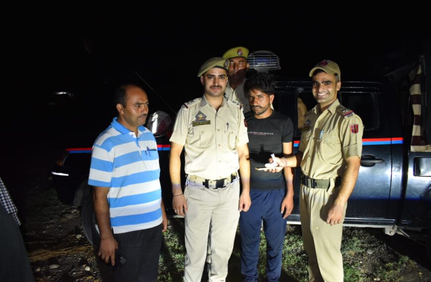 Operation Sanjeevani: Police apprehends peddler with Heroin in Kathua