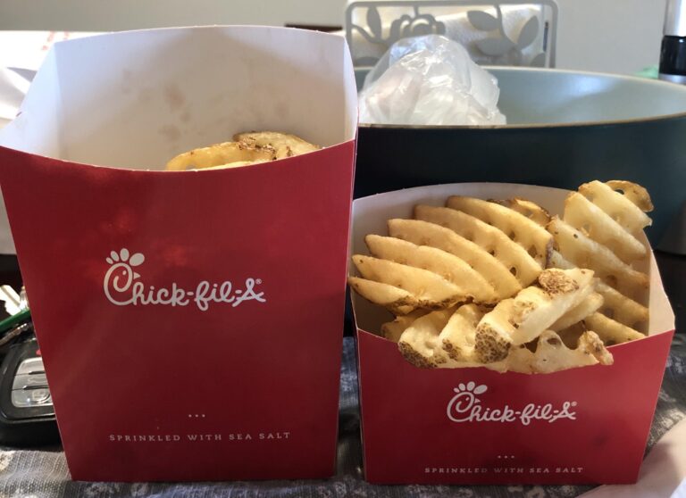 The image shows the Chick-fil-A Fries. The image indicates Are Chick-fil-A Fries Gluten-Free
