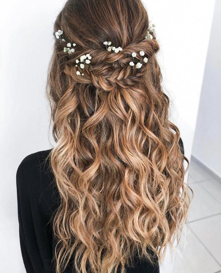  Bohemian Loose Curls with Hair Vine