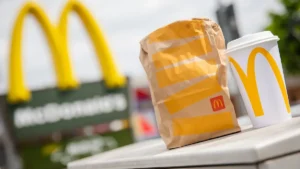 The picture shows the mcdonalds logo and two items of the mcdonalds that depicts What Is McDonald's $3 bundle