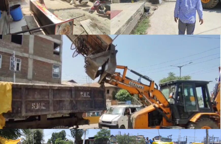 SMC conducts massive anti-encroachment drive in various areas of Srinagar