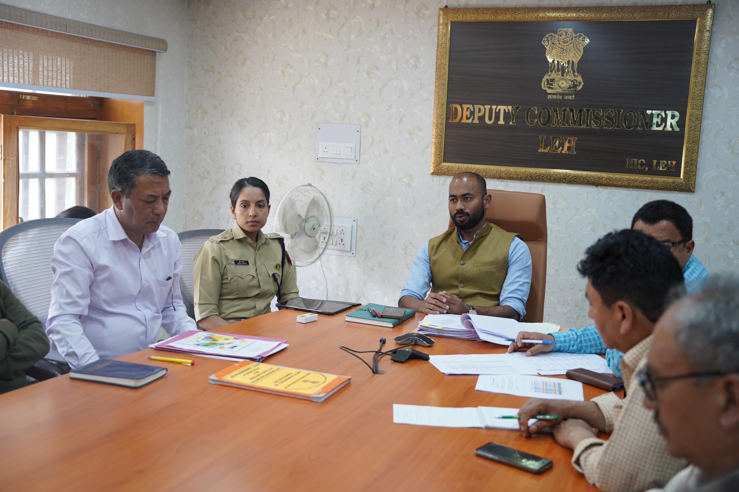 DC Leh chairs meeting regarding GLOF, floods and other disasters