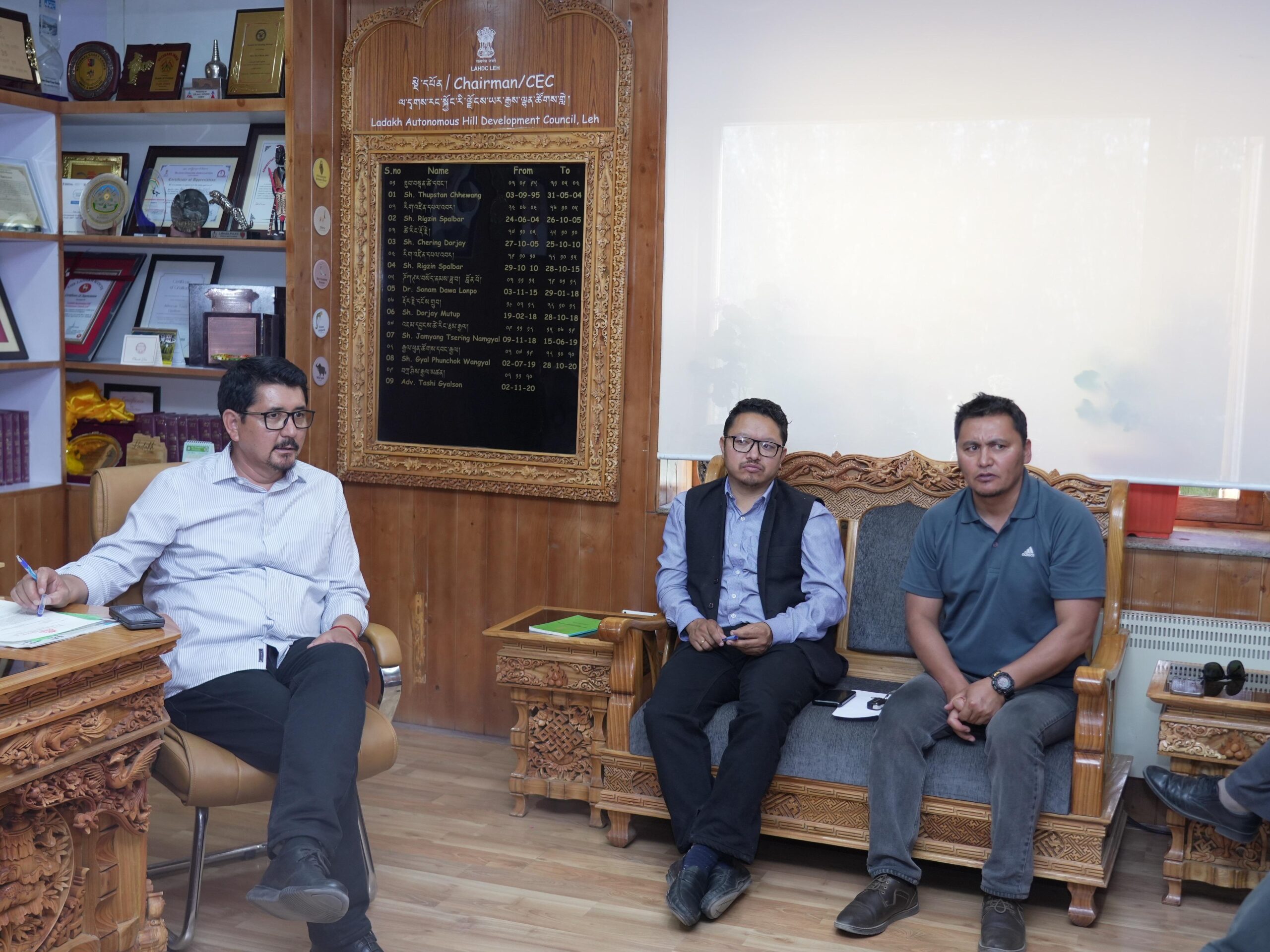 Chairman/CEC, LAHDC, Leh, Tashi Gyalson assesses progress of Khorlo Scheme