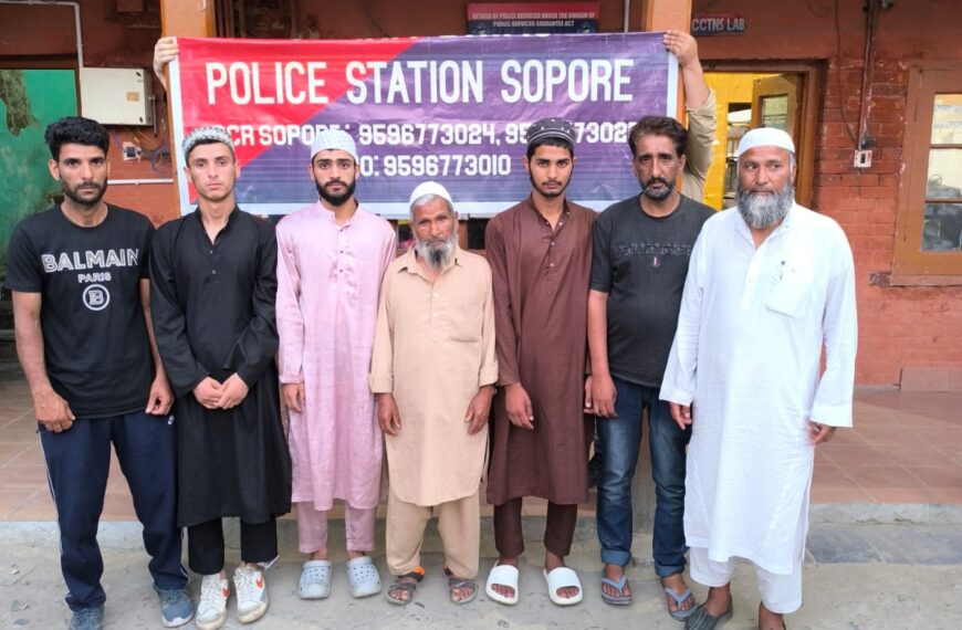 Sopore Police recovers missing trio from Gujarat