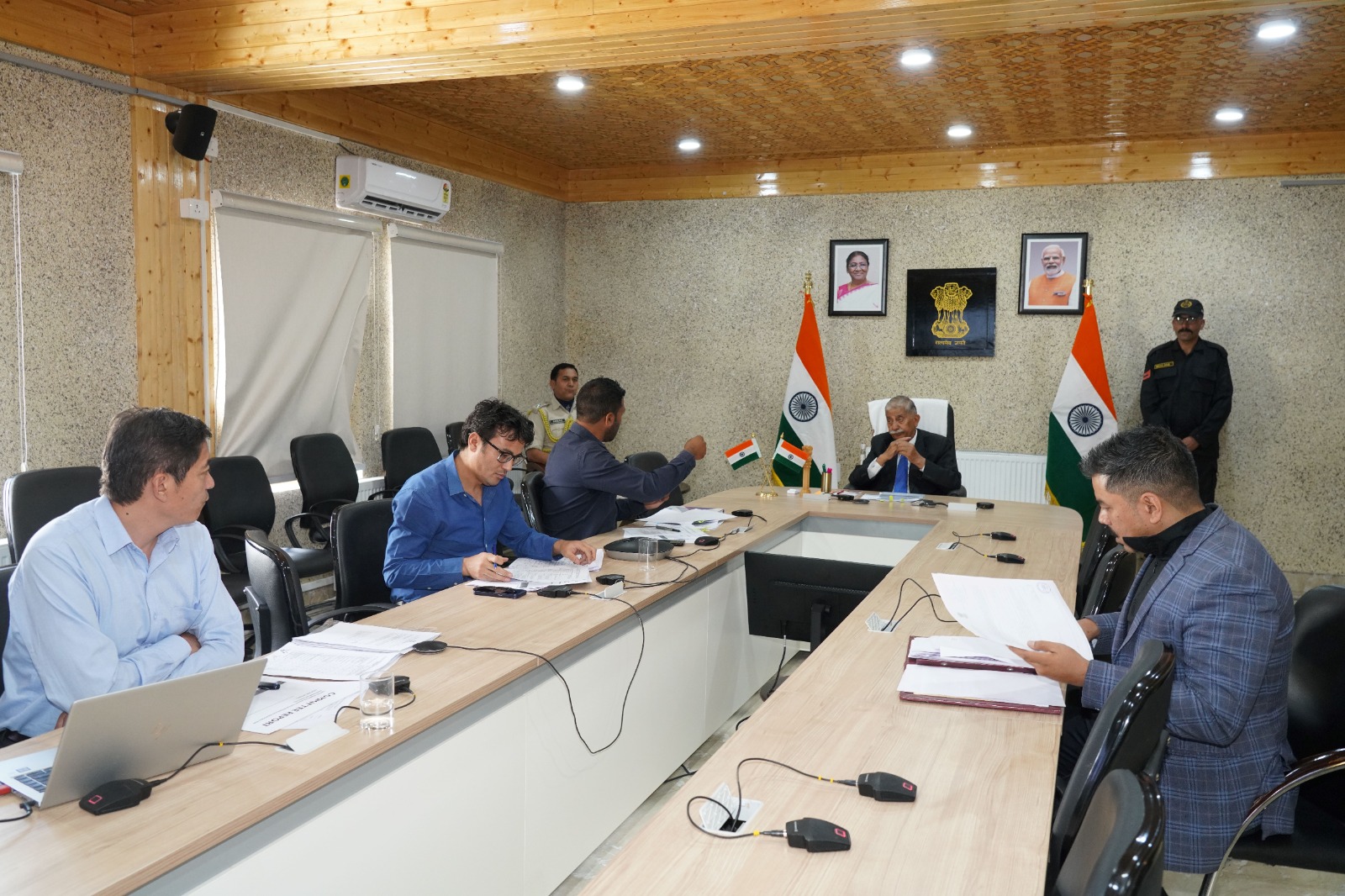 LG Ladakh Brig (Dr) BD Mishra (Retd) chairs meeting with members of Central Committee for Manpower Outsourcing