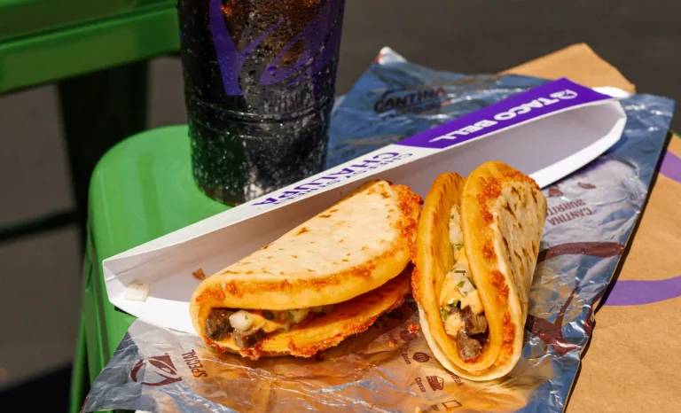 The image is of Taco bill food that contain Taco Bell's $5 Box