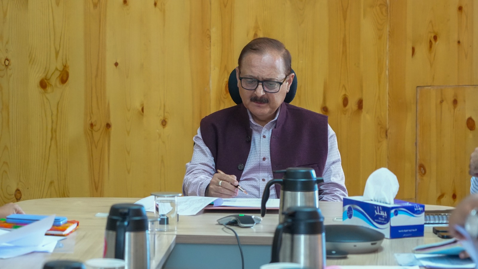 Advisor Ladakh, Dr Pawan Kotwal, reviewed the progress of important projects and policies