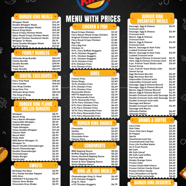 Burger King Menu With Prices: Updated October 2024