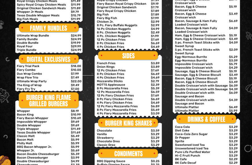 Burger King Menu With Prices: Updated October 2024