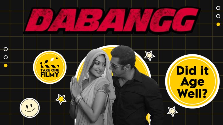 A poster for the Bollywood movie 'Dabangg' featuring Salman Khan, with the tagline 'Did it age well