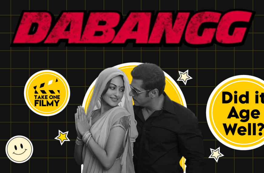 A poster for the Bollywood movie 'Dabangg' featuring Salman Khan, with the tagline 'Did it age well