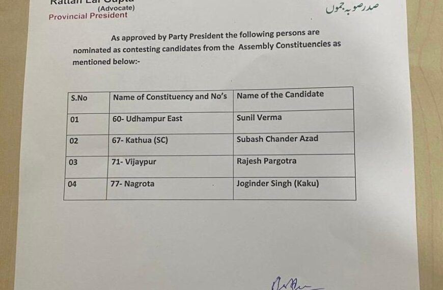 NC nominates candidates