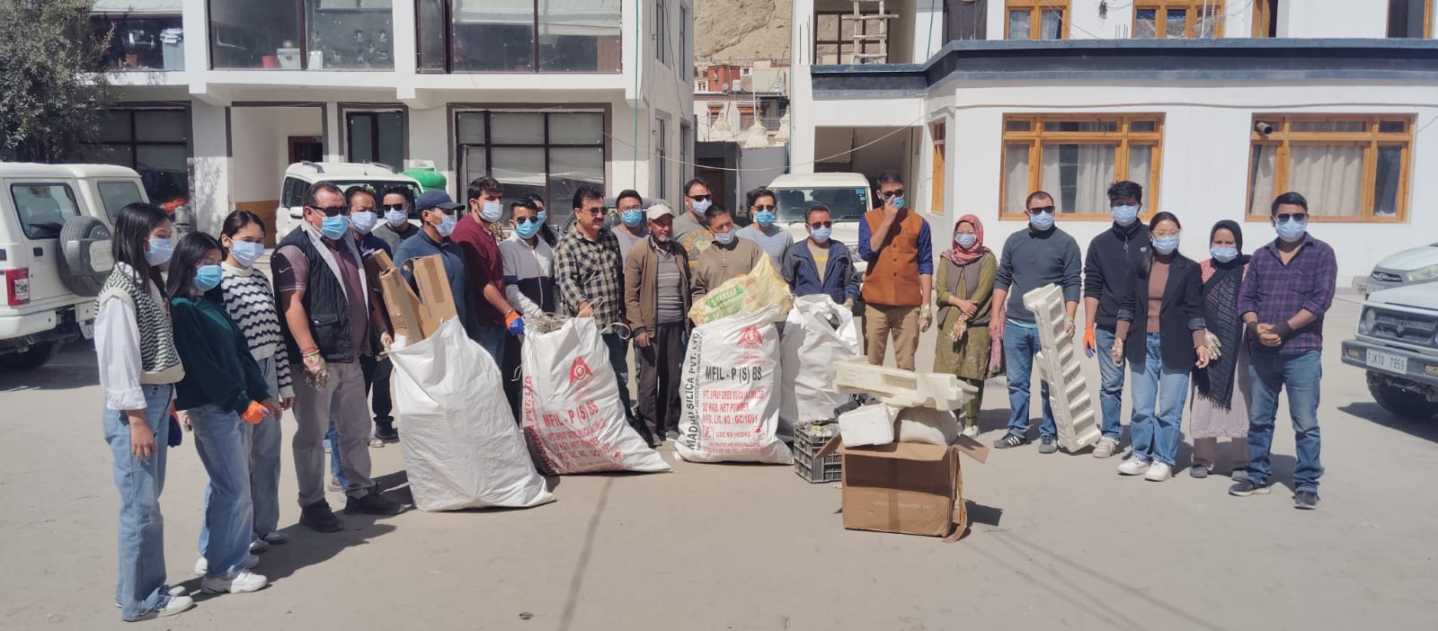 Massive Cleanliness Drive at office of ACD Leh