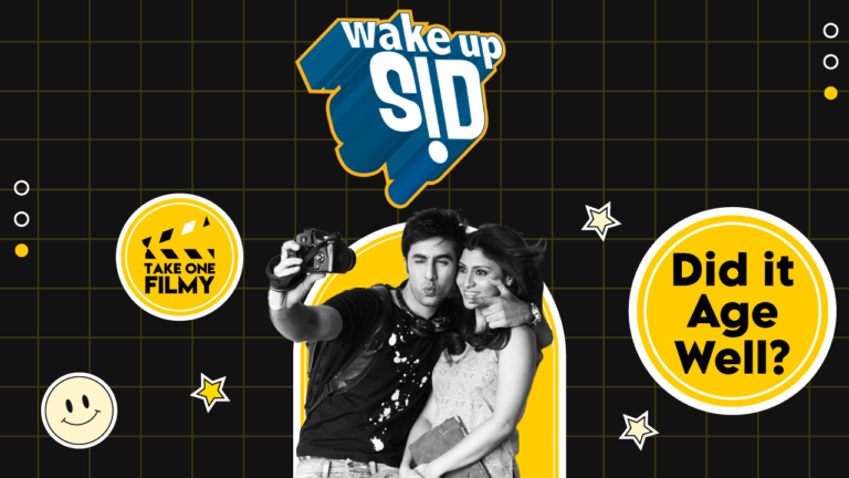 Promotional poster for the movie Wake Up Sid featuring the main characters Sid and Aisha and also contain the text Did it age well