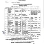 Transfers and posting of officials by GAD J&K