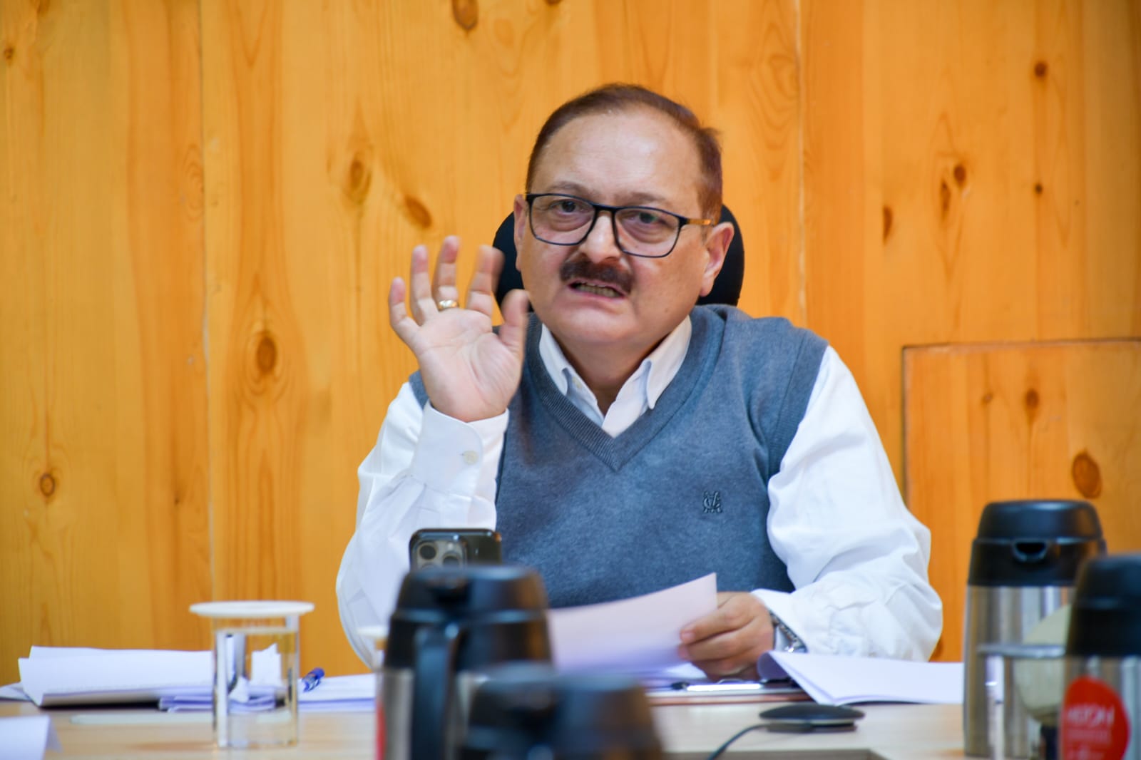 Advisor Ladakh reviews apportionment of posts between UT Ladakh and UT J&K and reviews action taken report of school bus accident